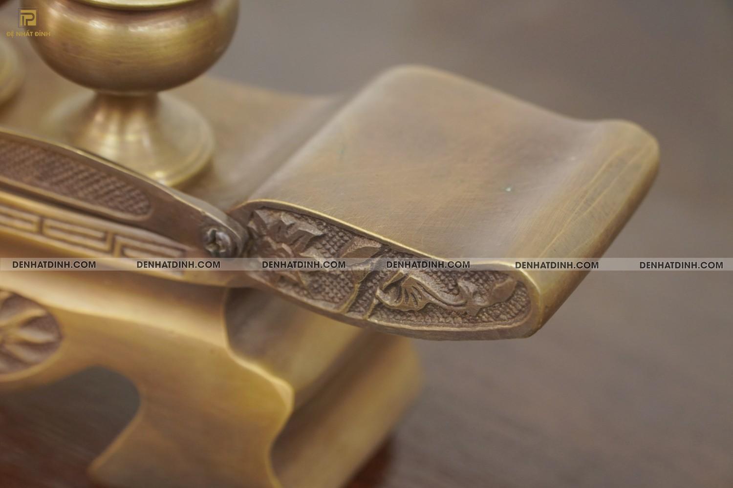 Khay chén 5 bằng đồng hun nâu cổ - Ảnh 9