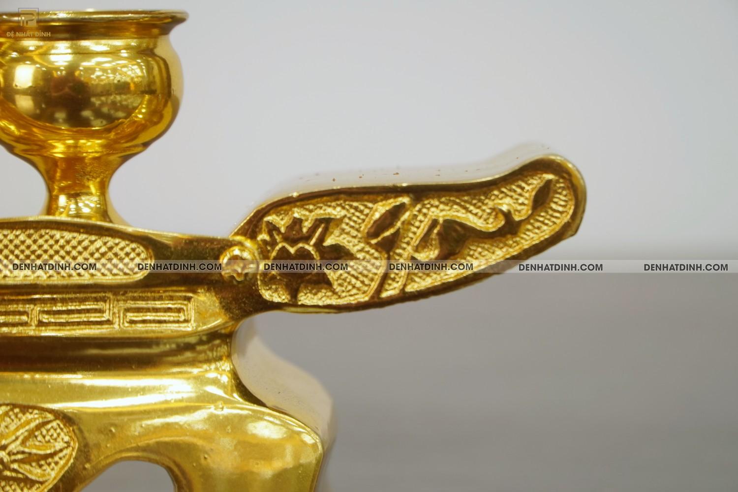 Khay chén 5 bằng đồng dát vàng 24k - Ảnh 6