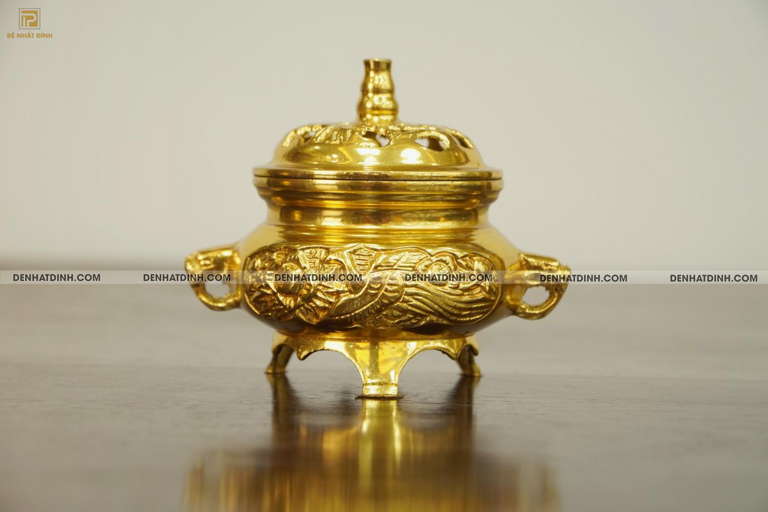 Xông trầm bằng đồng dát vàng 24k - Ảnh 2