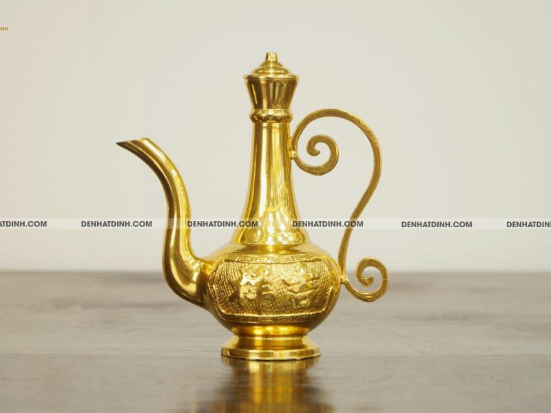 Ấm thờ bằng đồng dát vàng 24K