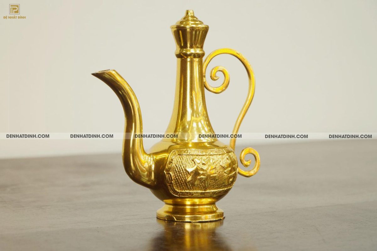 Ấm thờ bằng đồng dát vàng 24K - Ảnh 2