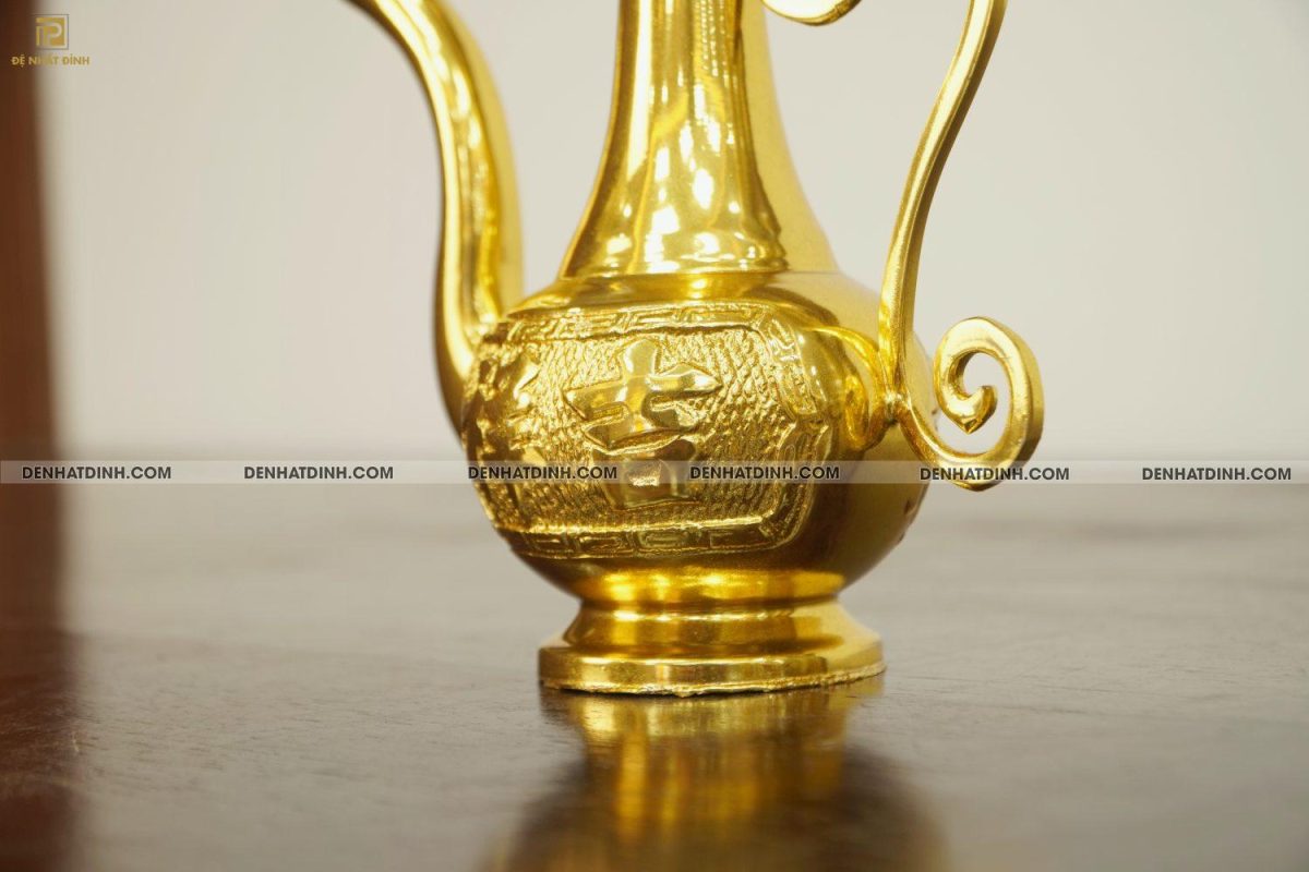 Ấm thờ bằng đồng dát vàng 24K - Ảnh 7