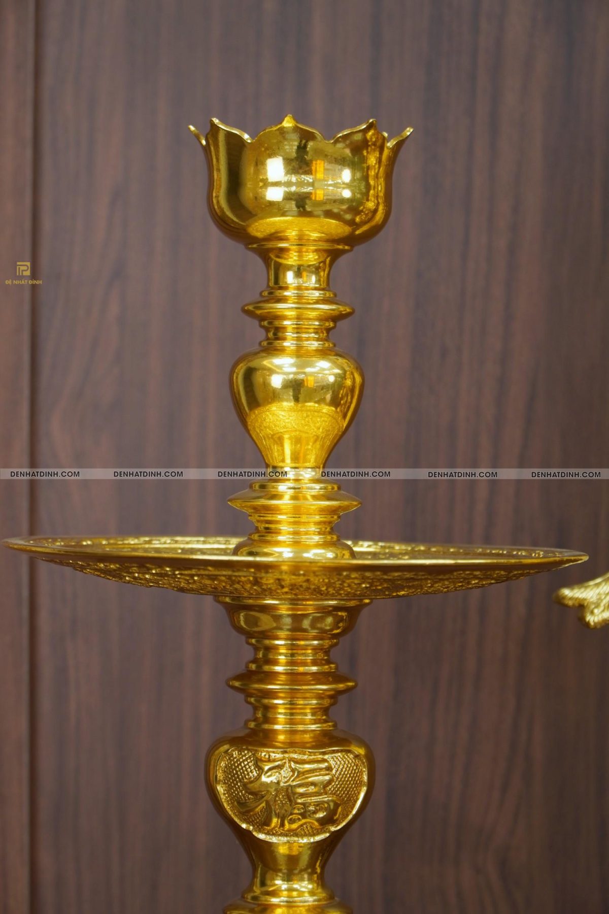 Bộ đỉnh đồng ngũ sự Cuốn Thư 65 nến cổ dát vàng 24K - Ảnh 12