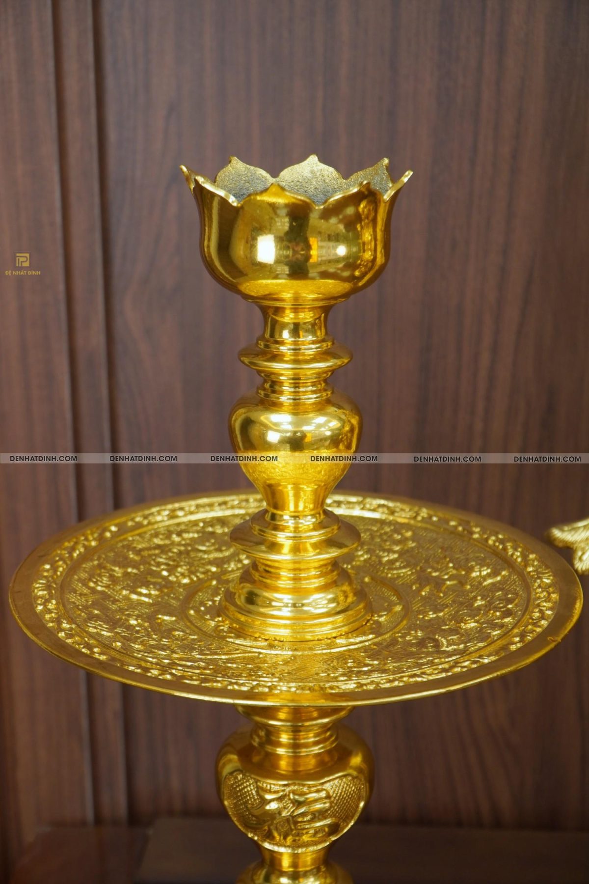 Bộ đỉnh đồng ngũ sự Cuốn Thư 65 nến cổ dát vàng 24K - Ảnh 10