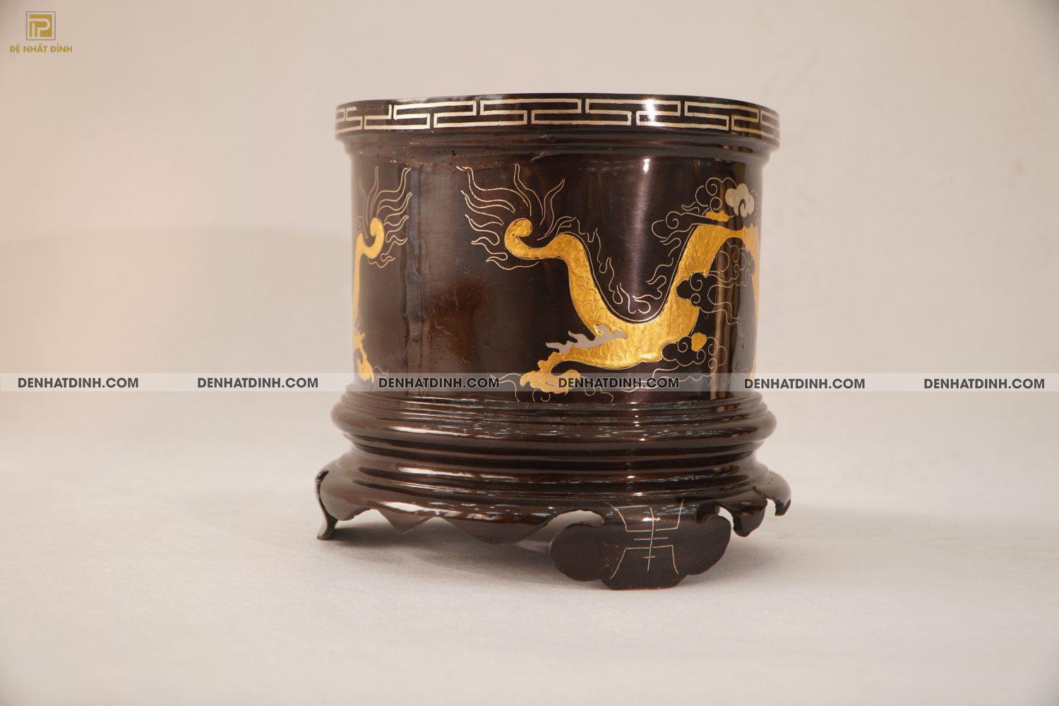 Bát hương 20 bằng đồng khảm tam khí - Ảnh 6