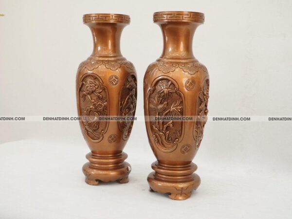 Alternative view of Lọ tứ quý đồng đỏ 50cm