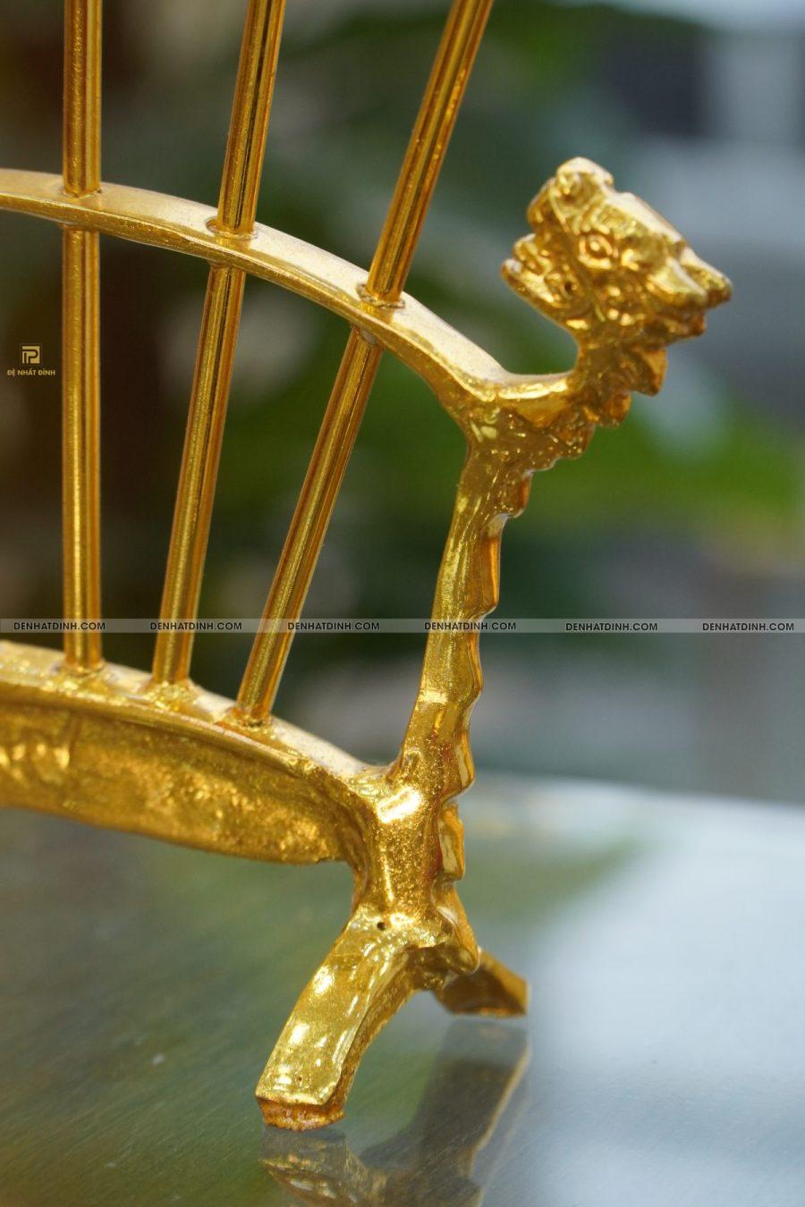 Bộ Bát Bửu - Chấp Kích Cỡ Nhỏ Bằng Đồng Dát Vàng 24K - Hình ảnh 6