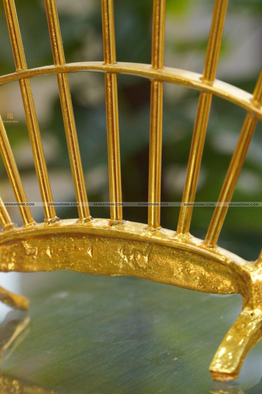 Bộ Bát Bửu - Chấp Kích Cỡ Nhỏ Bằng Đồng Dát Vàng 24K - Hình ảnh 7