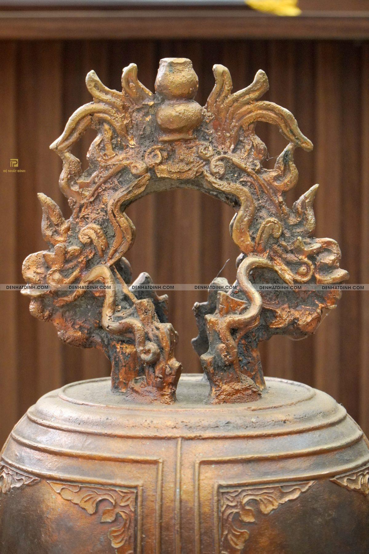 Chuông chùa đồng đỏ nặng 15kg - Ảnh 4