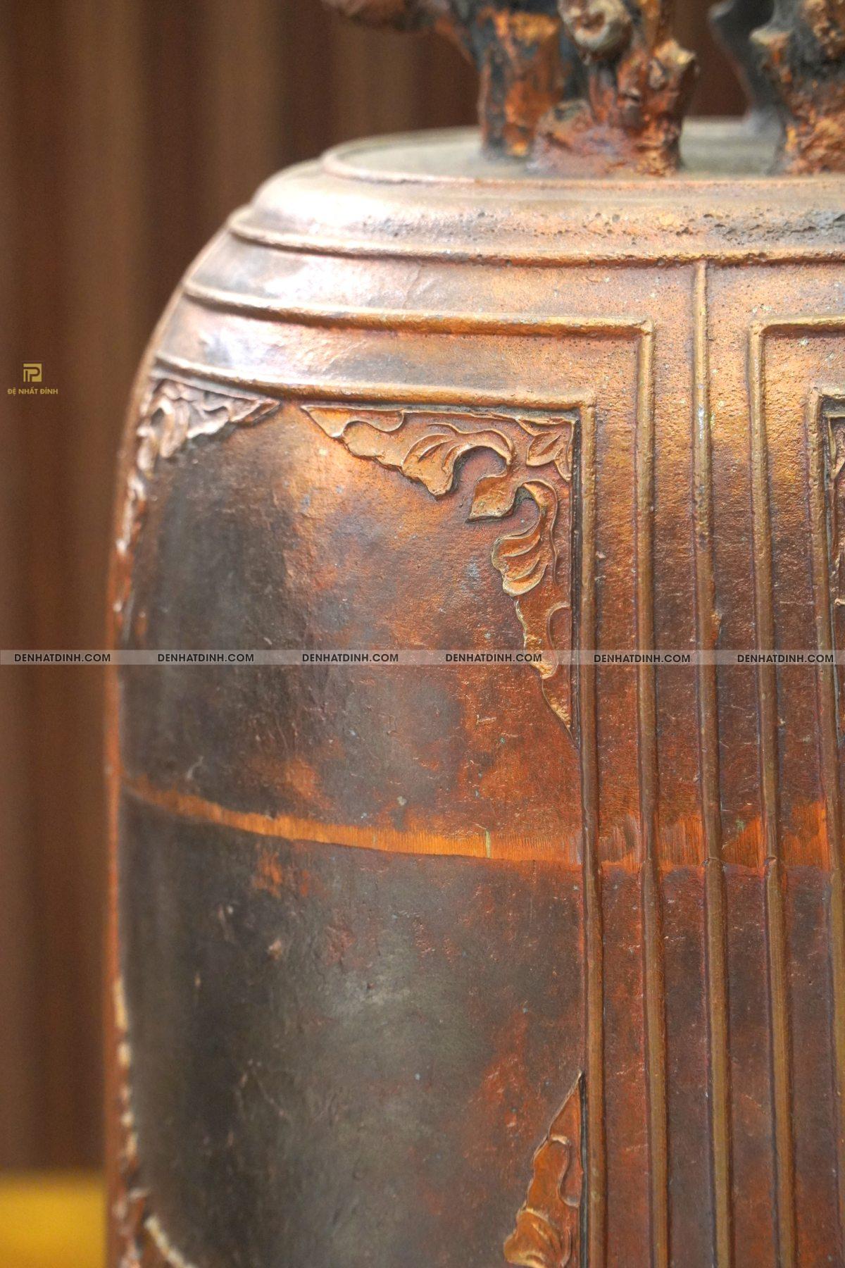 Chuông chùa đồng đỏ nặng 15kg - Ảnh 5