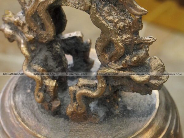 Alternative view of Chuông chùa đồng đỏ nặng 11kg