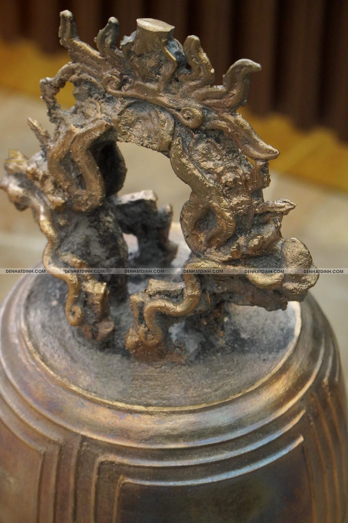 Chuông chùa đồng đỏ nặng 11kg - Ảnh 2