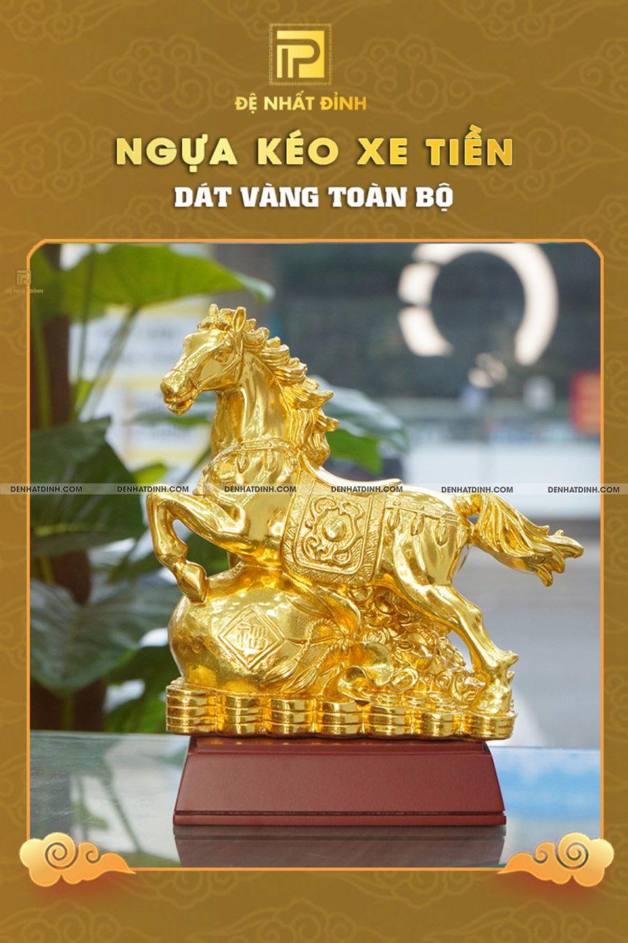Ngựa đứng trên túi tiền bằng đồng dát vàng - Hình ảnh 5