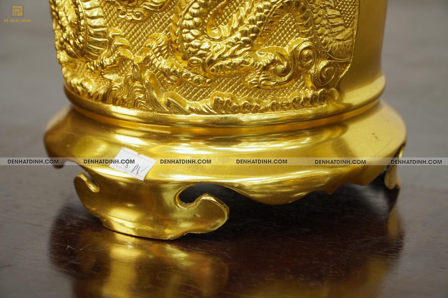 Bát hương bằng đồng 18cm dát vàng 24k - Ảnh 9