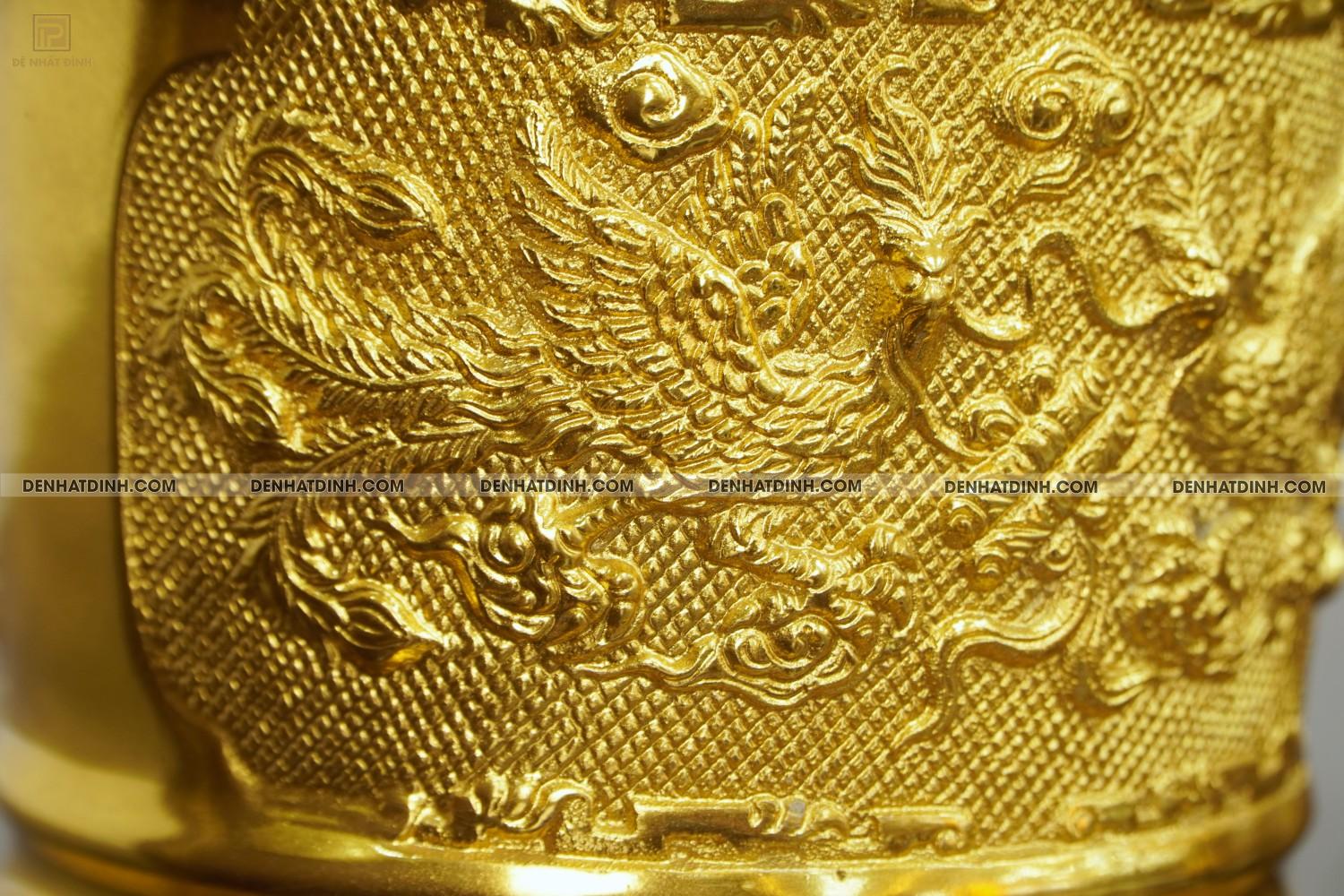 Bát hương bằng đồng 18cm dát vàng 24k - Ảnh 7