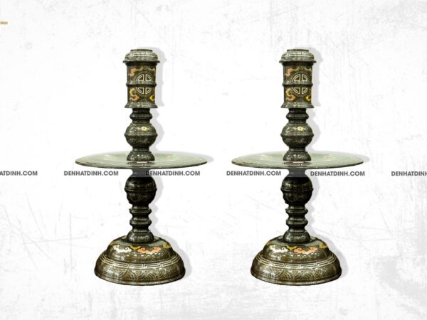 ĐÔI CHÂN NẾN 55 ĐỒNG ĐỎ KHẢM NGŨ SẮC