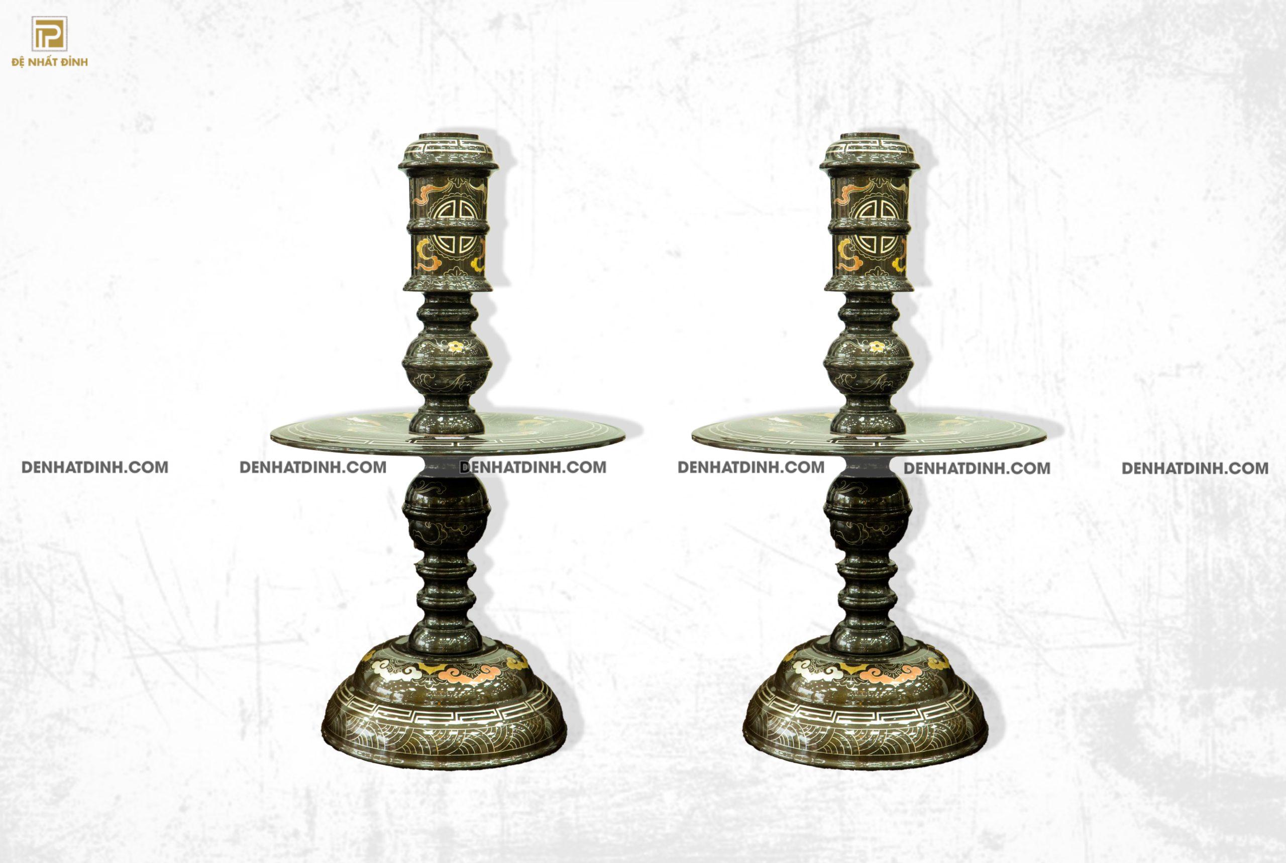 ĐÔI CHÂN NẾN 55 ĐỒNG ĐỎ KHẢM NGŨ SẮC