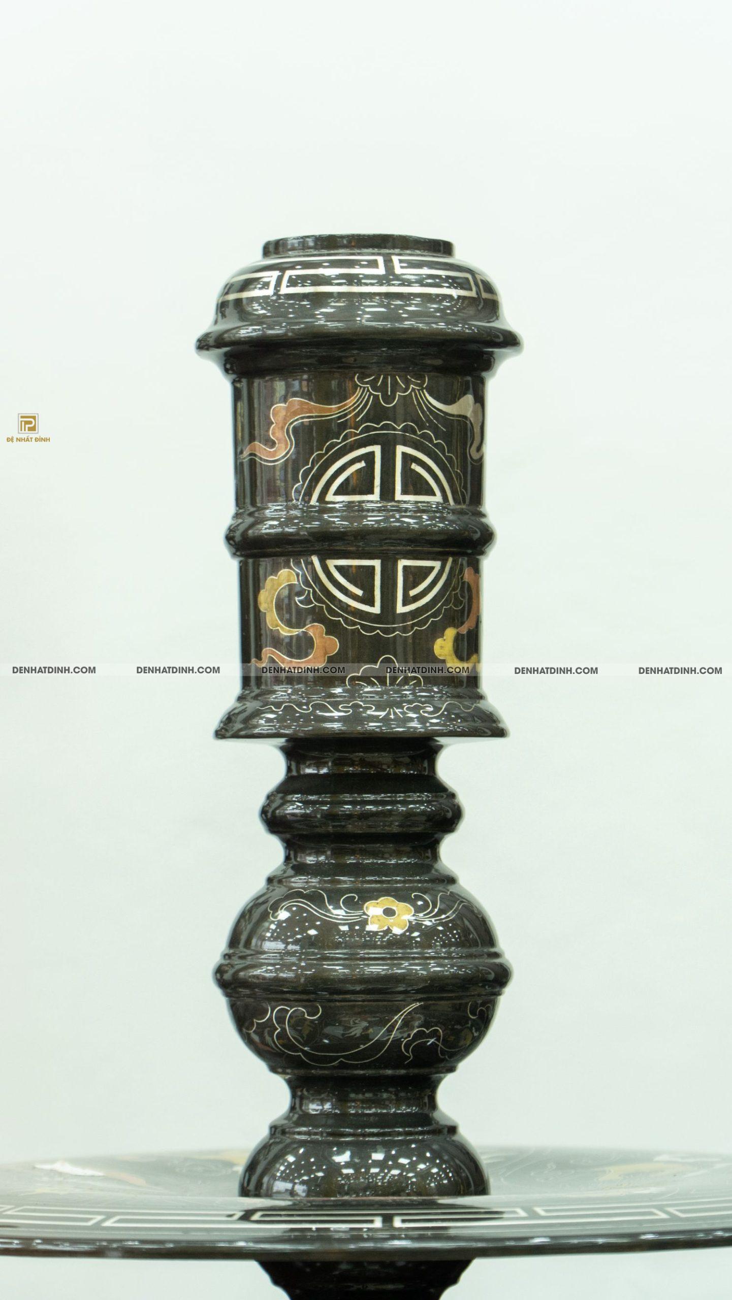 ĐÔI CHÂN NẾN 55 ĐỒNG ĐỎ KHẢM NGŨ SẮC - Ảnh 3