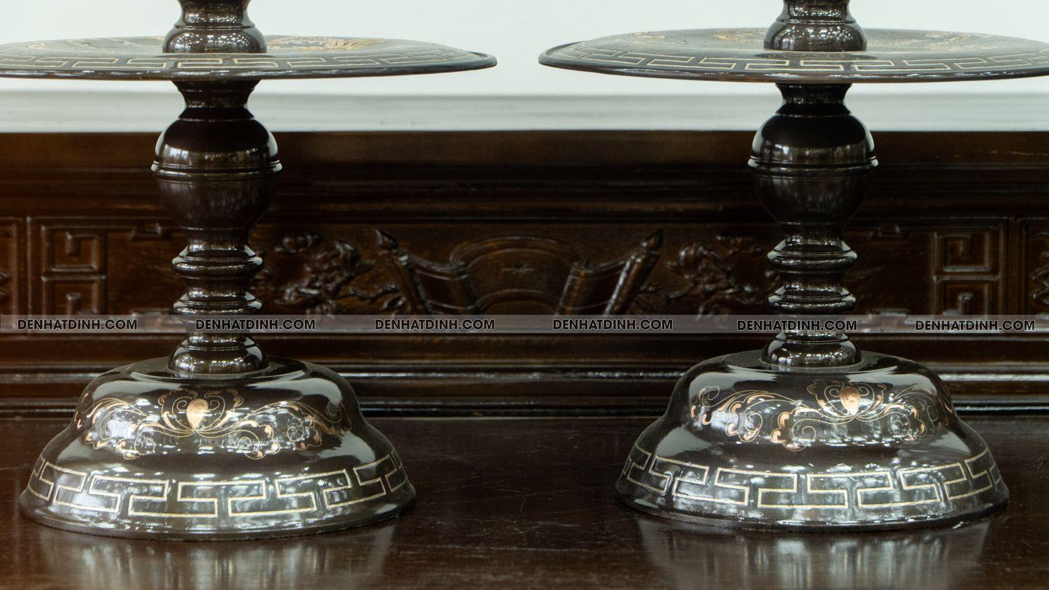 Đôi chân nến 48 khảm tam khí - Ảnh 4