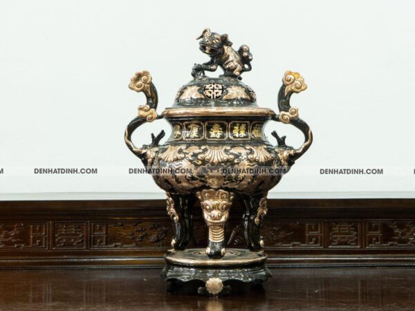 Đỉnh đồng Hoa Sòi 60 đồng đỏ cạo mẫu 002