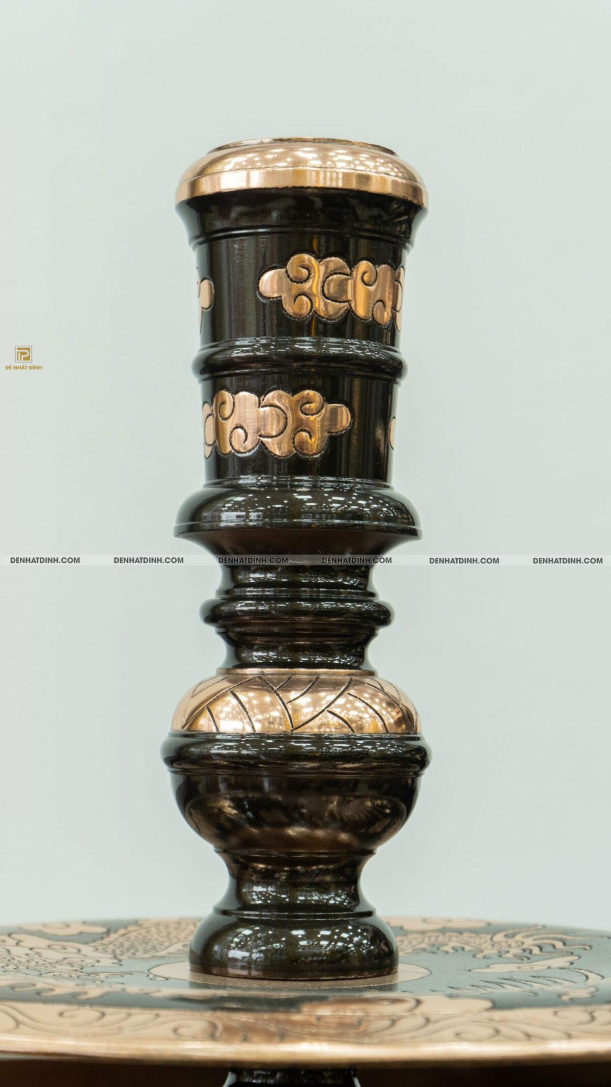 Bộ đỉnh tam sự nến hoa sòi 60 đồng đỏ cạo - Ảnh 8