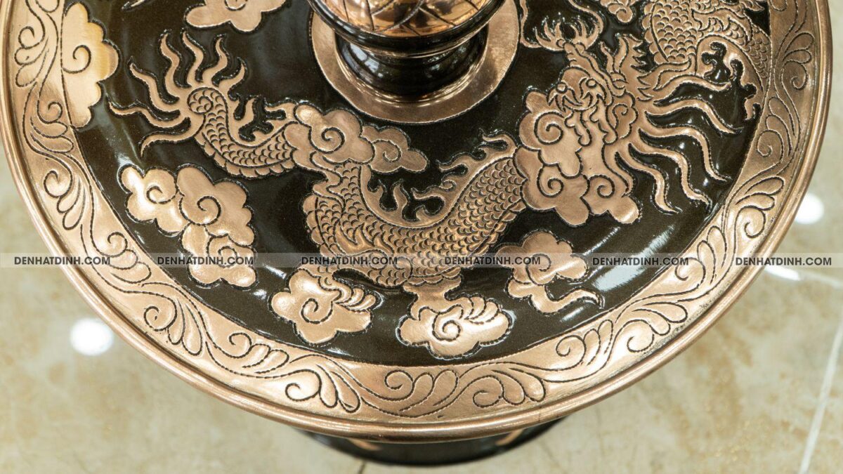 Bộ đỉnh tam sự nến hoa sòi 60 đồng đỏ cạo - Ảnh 9