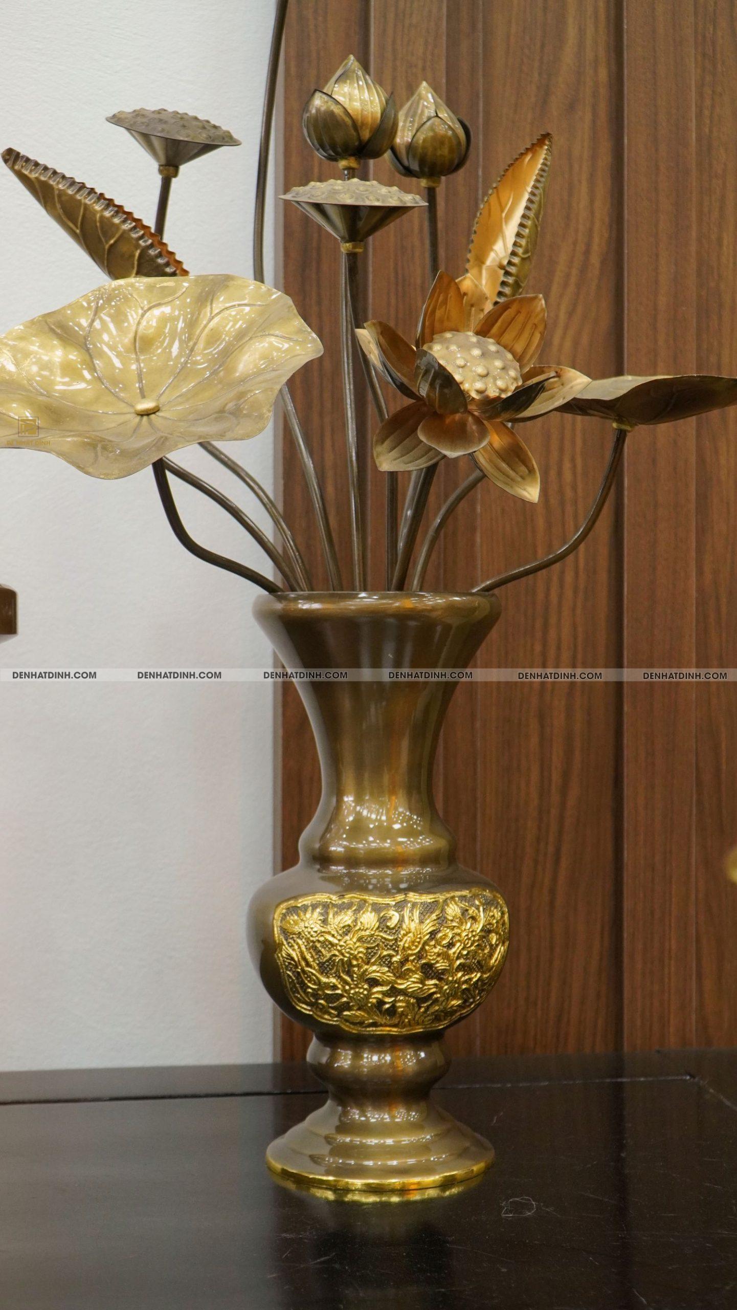 Bộ đỉnh đồng Phụng Gia Tiên dát vàng đi cùng các phụ kiện trên ban thờ - Ảnh 15