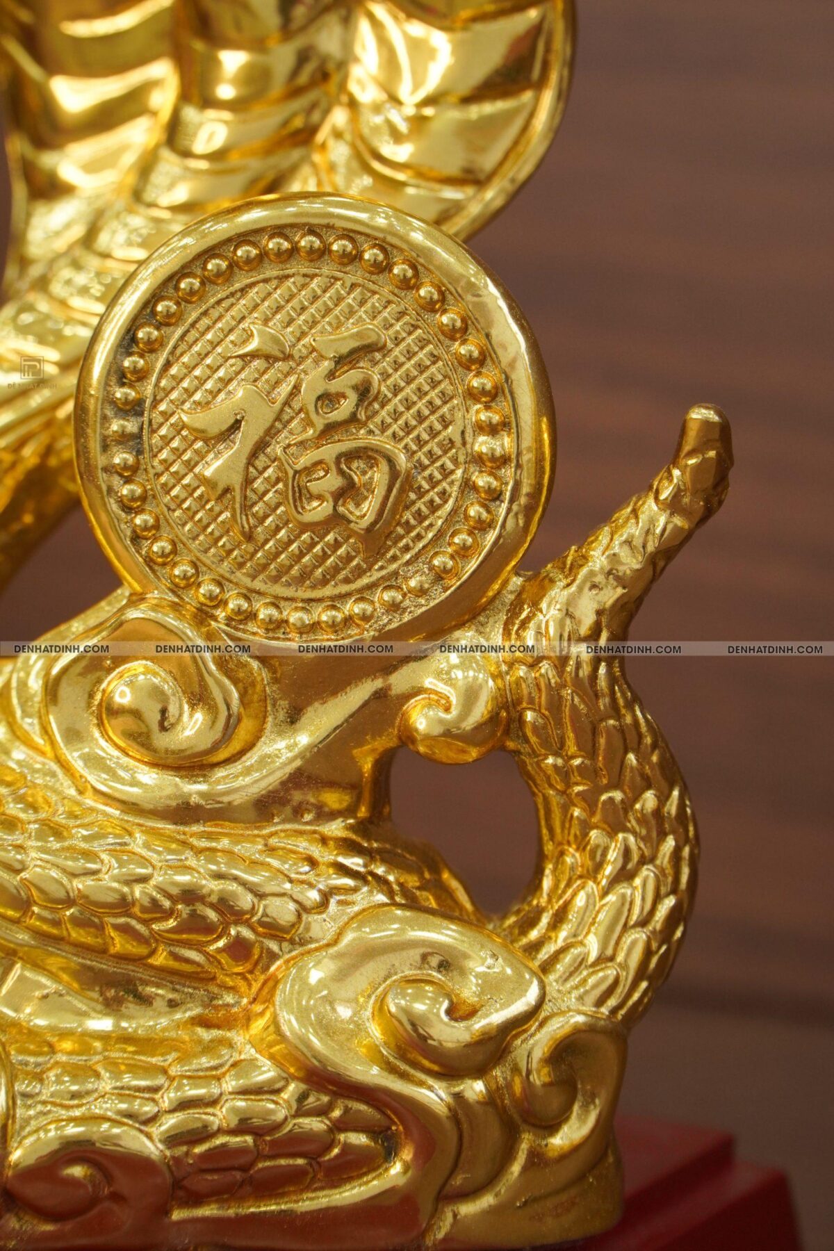 Tượng Rắn chữ Phúc bằng đồng dát vàng 24k - Ảnh 8
