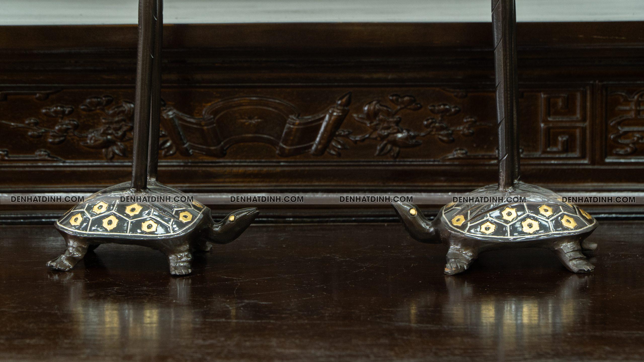 Đôi hạc đồng đỏ 65 khảm tam khí - Ảnh 5