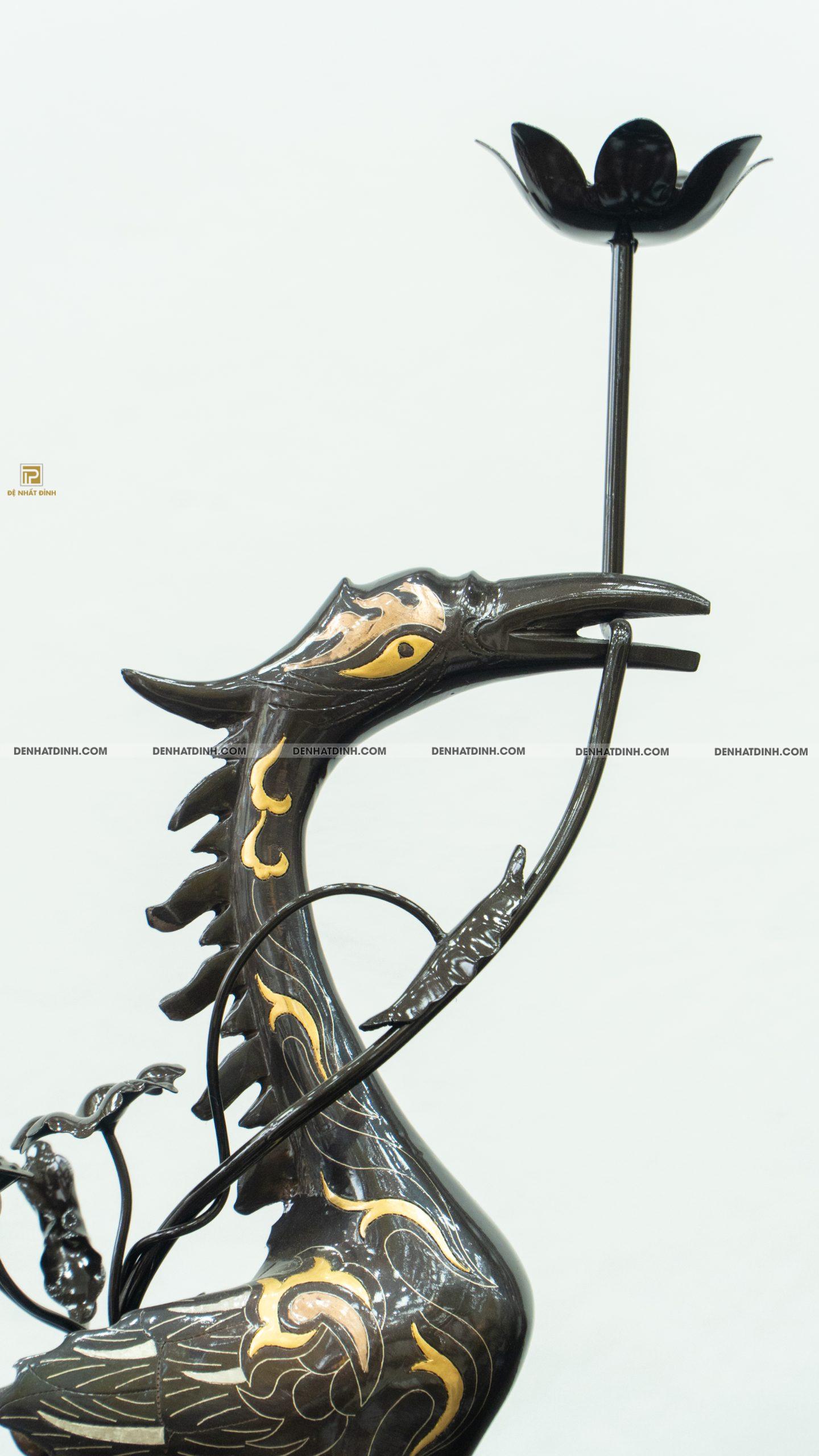 Đôi hạc đồng đỏ 65 khảm tam khí - Ảnh 7