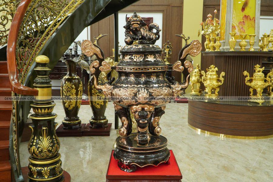 Đỉnh rồng 1m4 đồng đỏ cạo - 001
