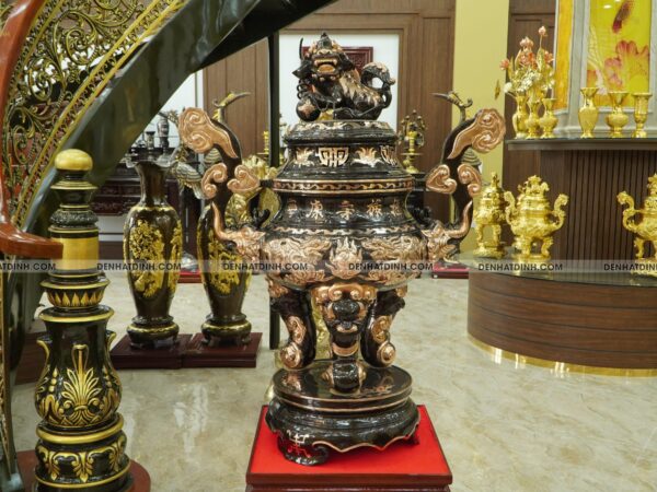 Đỉnh rồng 1m4 đồng đỏ cạo - 001