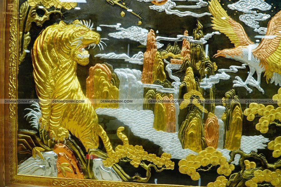 Tranh anh hùng tương ngộ khảm tam khí - hàng làm riêng - Hình ảnh 4