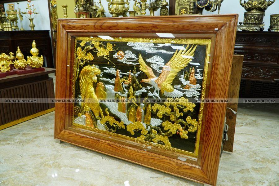 Tranh anh hùng tương ngộ khảm tam khí - hàng làm riêng - Hình ảnh 6