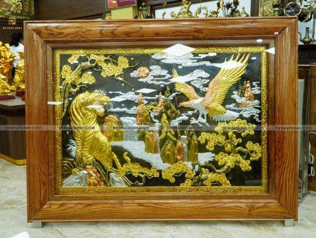 Tranh anh hùng tương ngộ khảm tam khí - hàng làm riêng