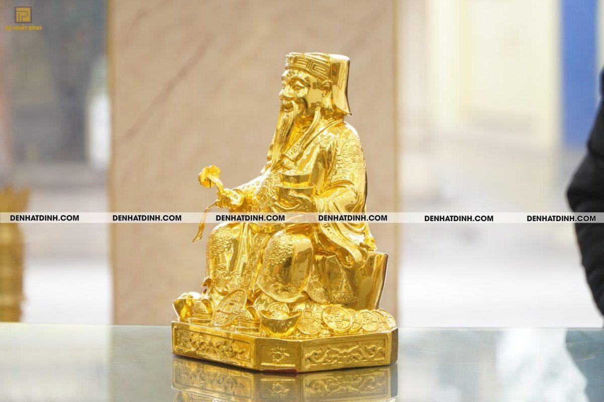 Tượng đồng thần tài thổ địa dát vàng 24K - Ảnh 4