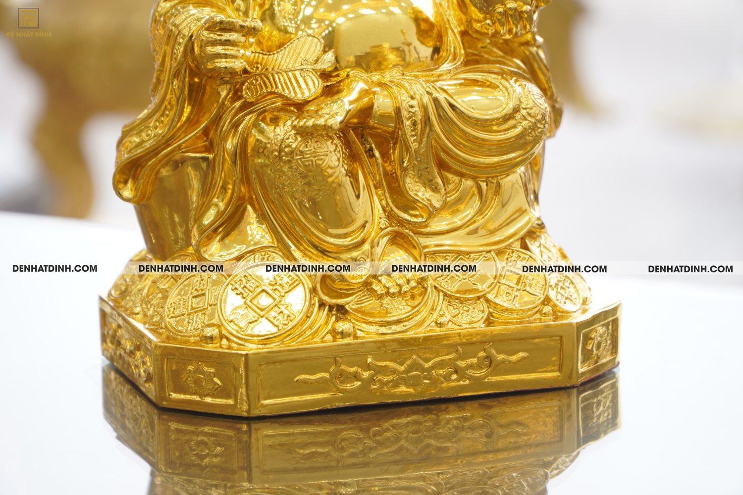 Tượng đồng thần tài thổ địa dát vàng 24K - Ảnh 8