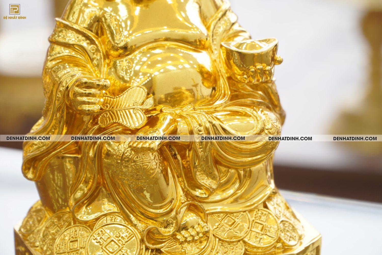 Tượng đồng thần tài thổ địa dát vàng 24K - Ảnh 7