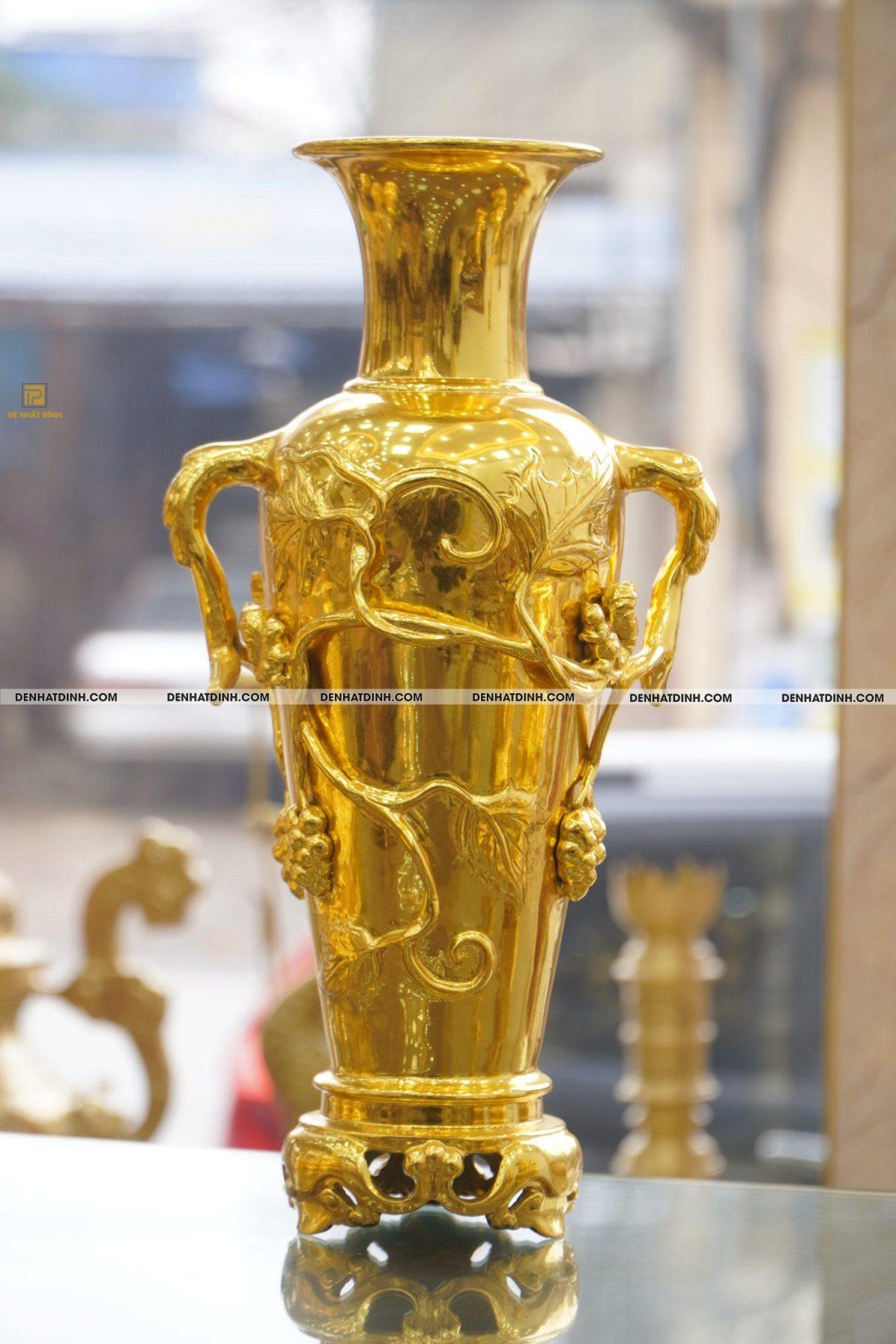 Lọ nho 50 bằng đồng dát vàng 24K - Ảnh 8