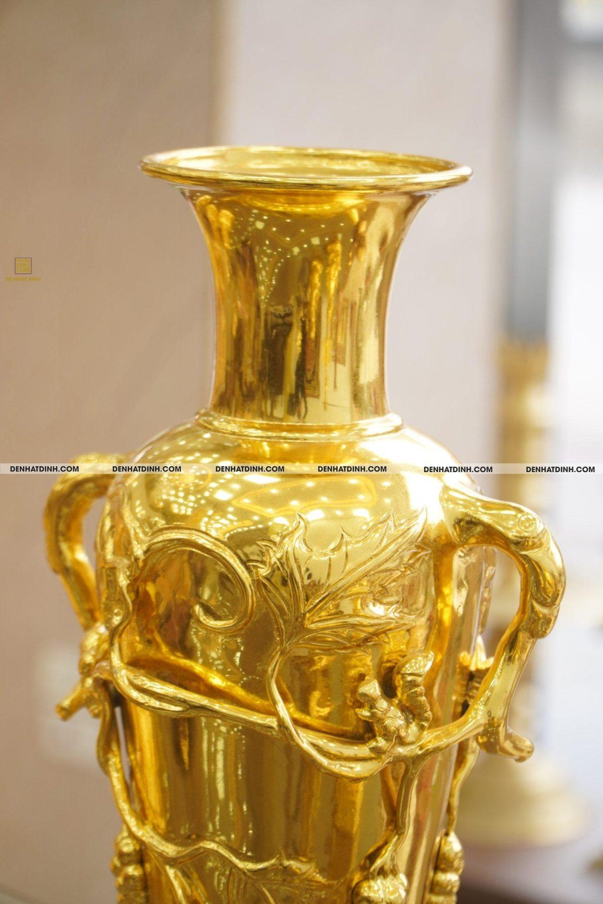 Lọ nho 50 bằng đồng dát vàng 24K - Ảnh 2