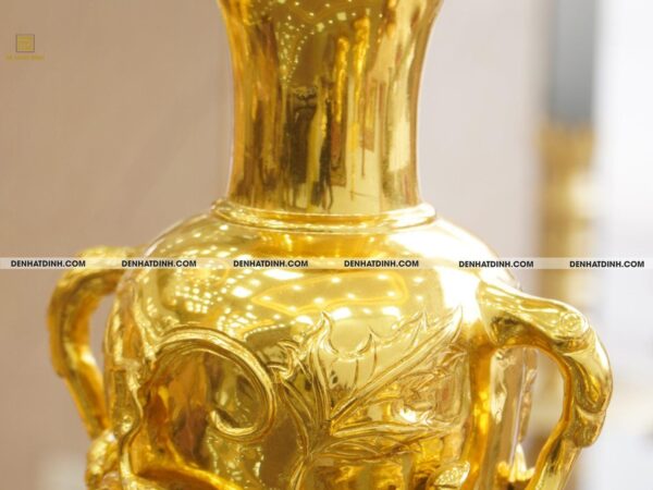 Alternative view of Lọ nho 50 bằng đồng dát vàng 24K