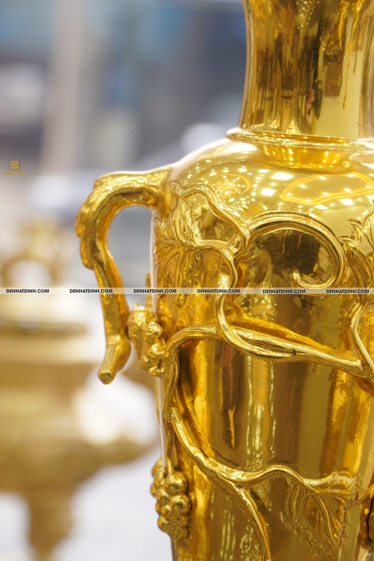 Lọ nho 50 bằng đồng dát vàng 24K - Ảnh 5