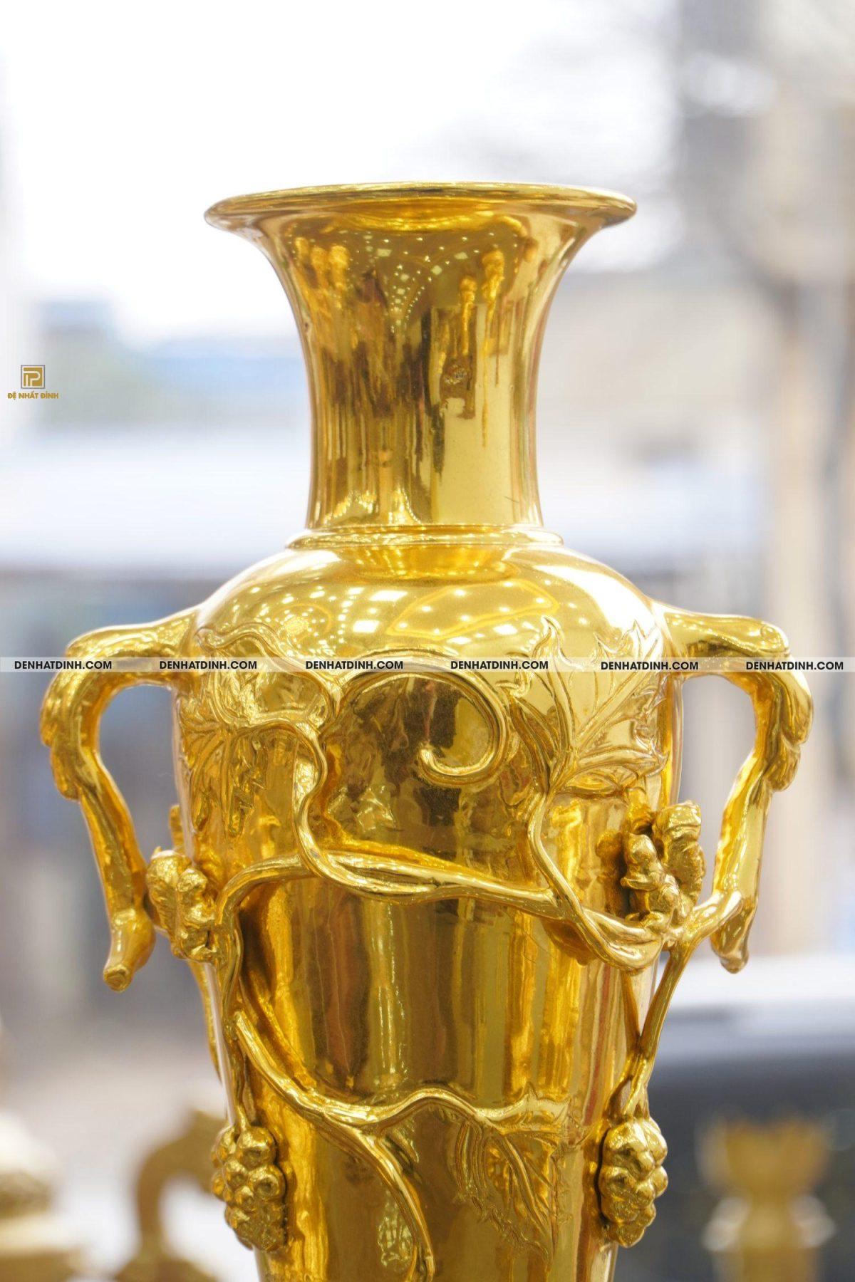 Lọ nho 50 bằng đồng dát vàng 24K - Ảnh 6