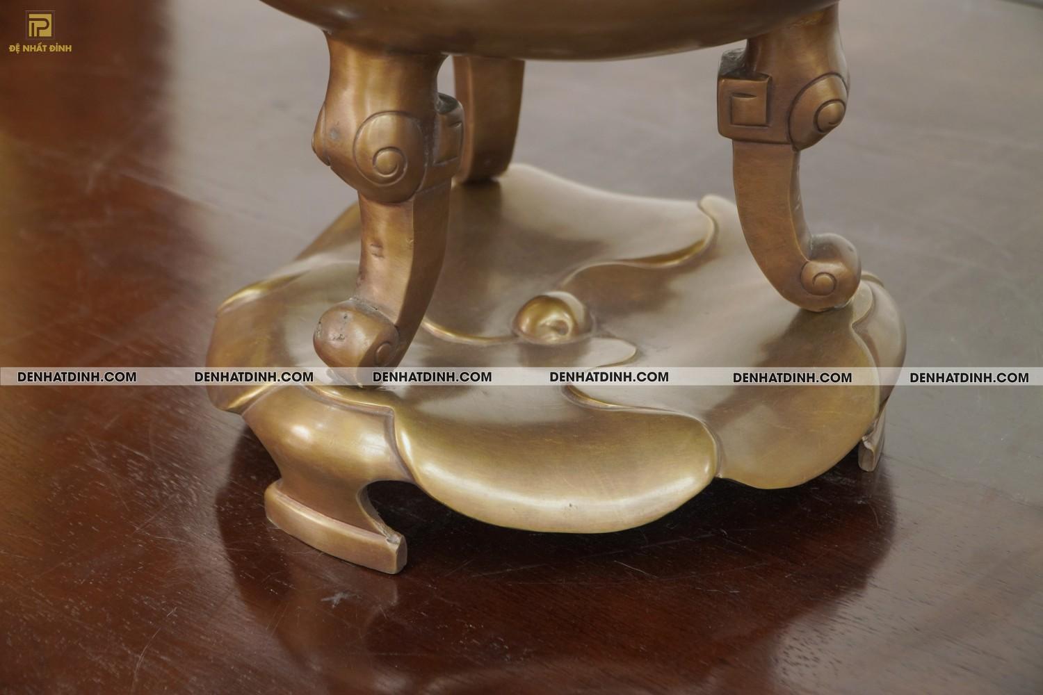 Lư đỉnh báo hun nâu cổ 45cm bằng đồng - Ảnh 7