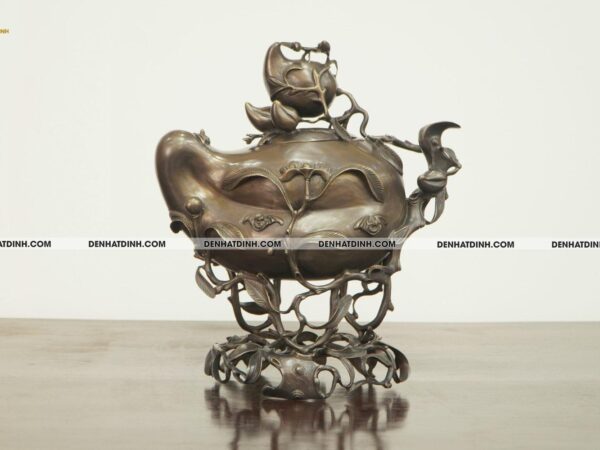 Lư đỉnh quả đào bằng đồng 40cm