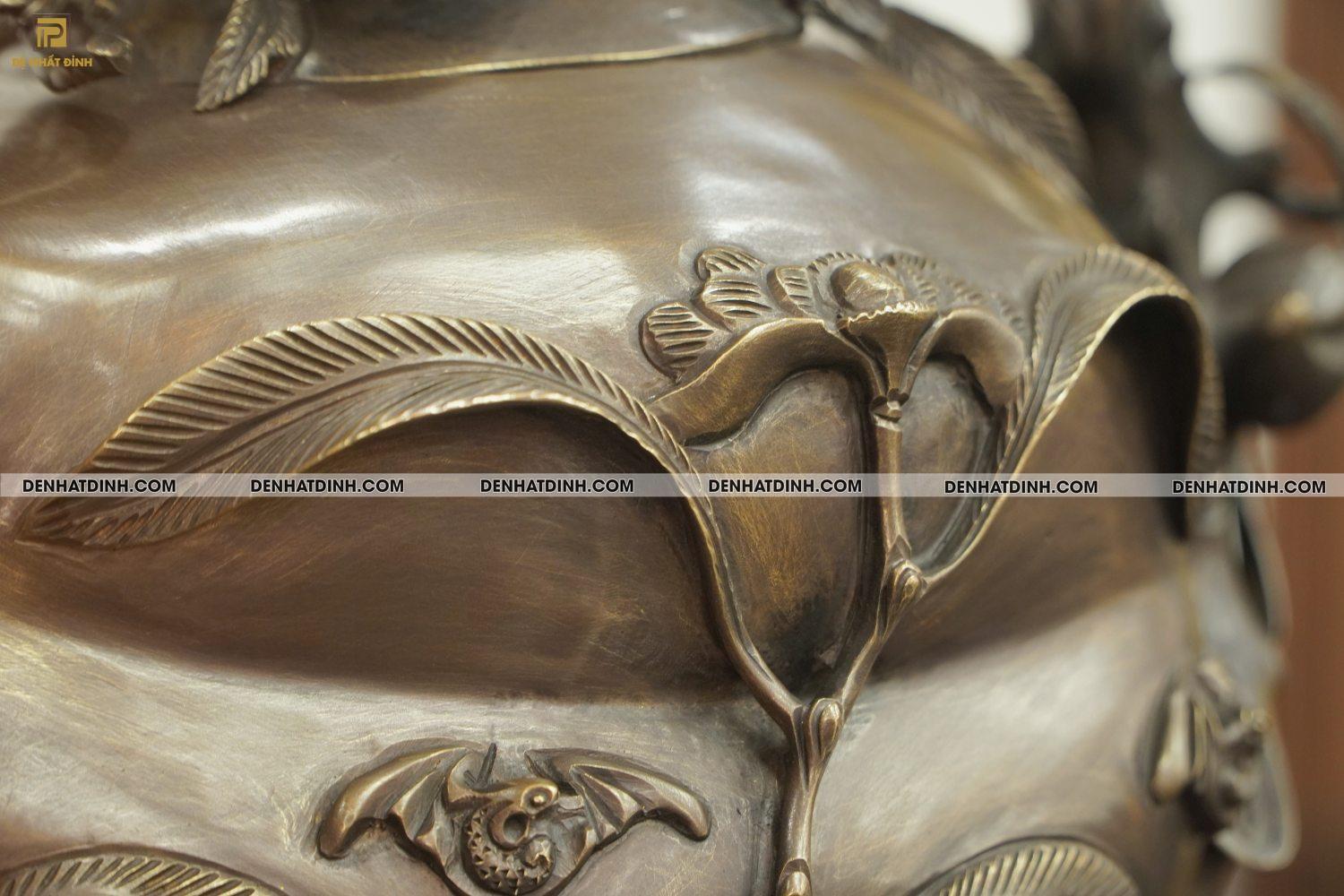 Lư đỉnh quả đào bằng đồng 40cm - Ảnh 7