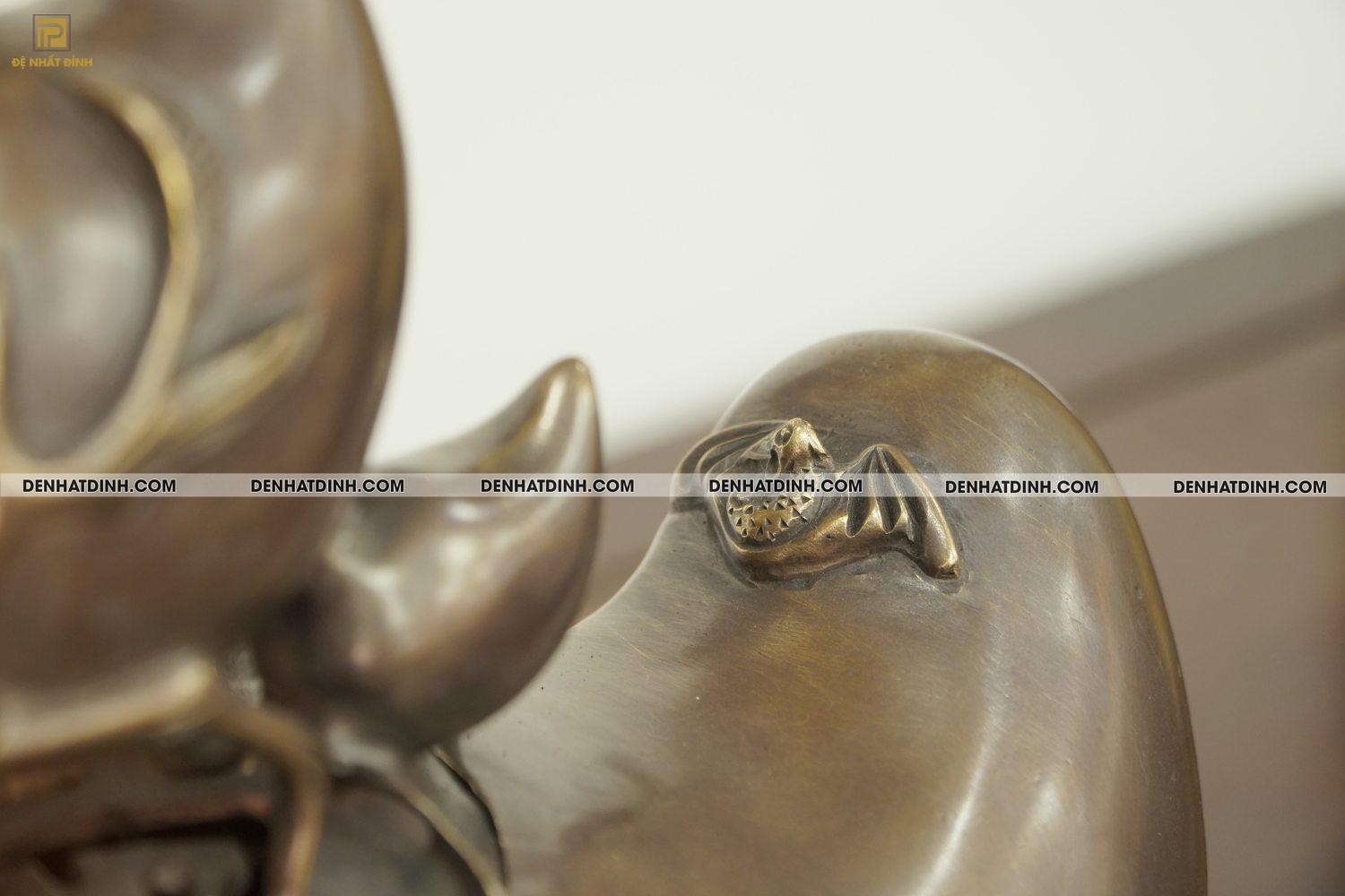 Lư đỉnh quả đào bằng đồng 40cm - Ảnh 11