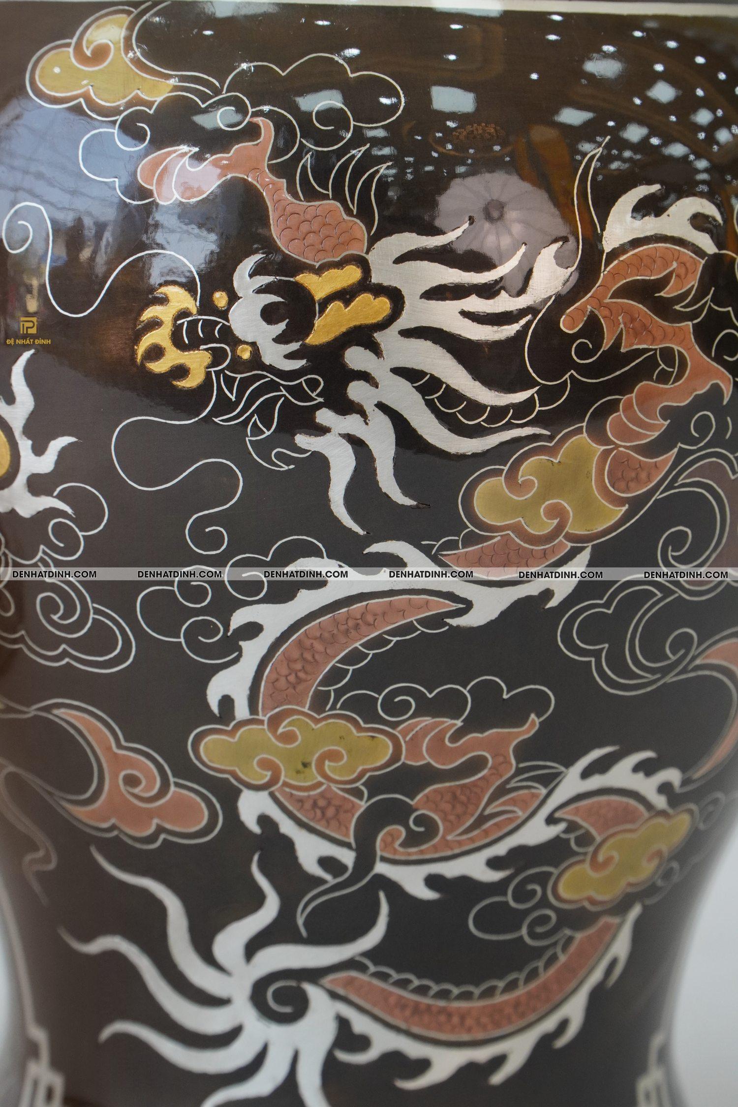 Chóe 28 bằng đồng khảm ngũ sắc - Ảnh 9