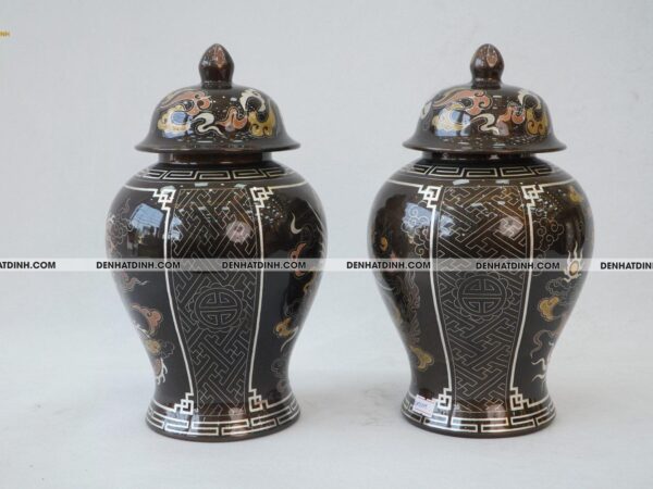 Alternative view of Chóe 38 bằng đồng đỏ khảm ngũ sắc