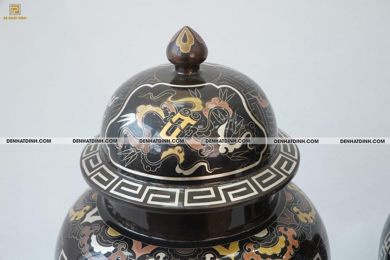 Chóe 38 bằng đồng đỏ khảm ngũ sắc - Ảnh 4